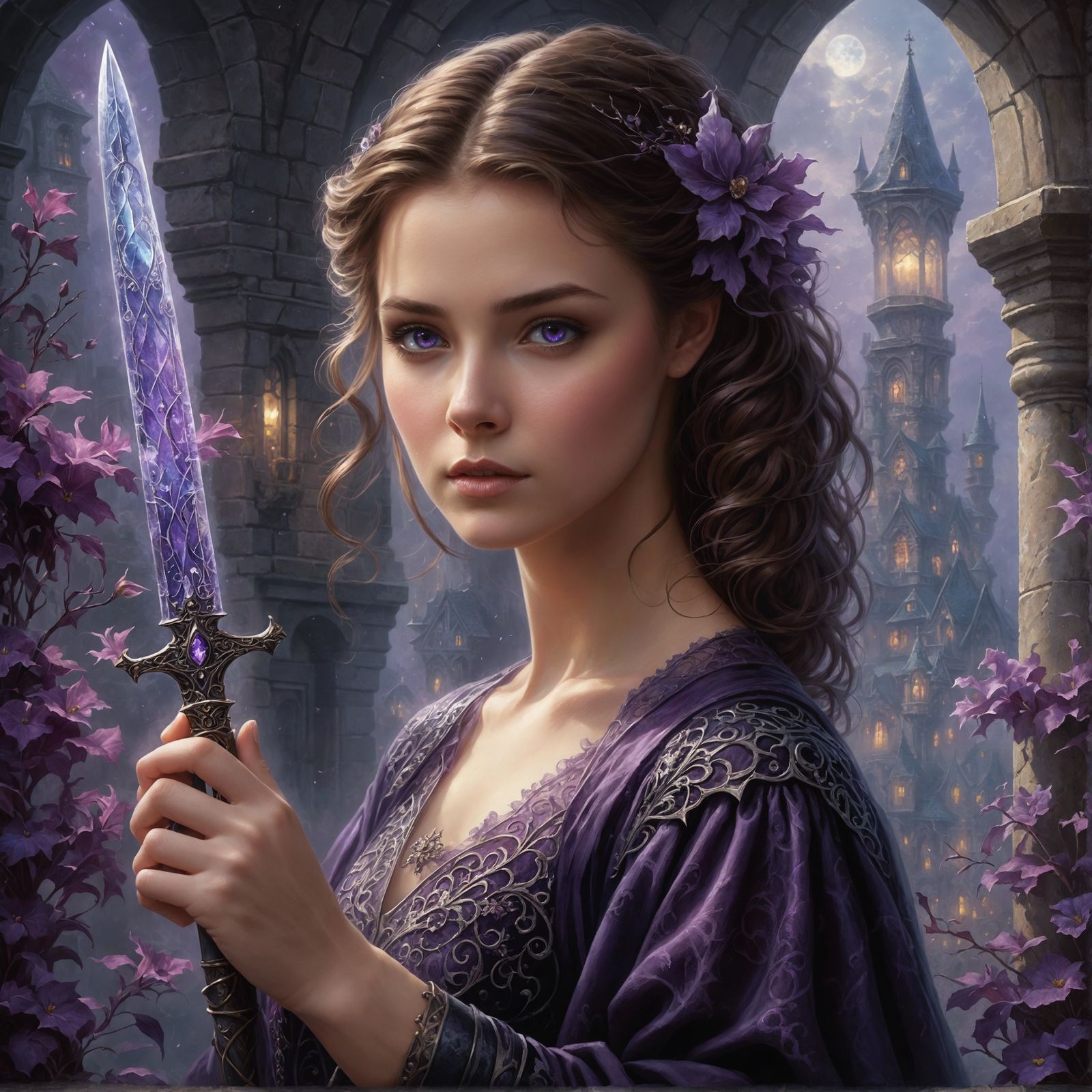 Ethereal Spy with Ghostly Purple Daggers