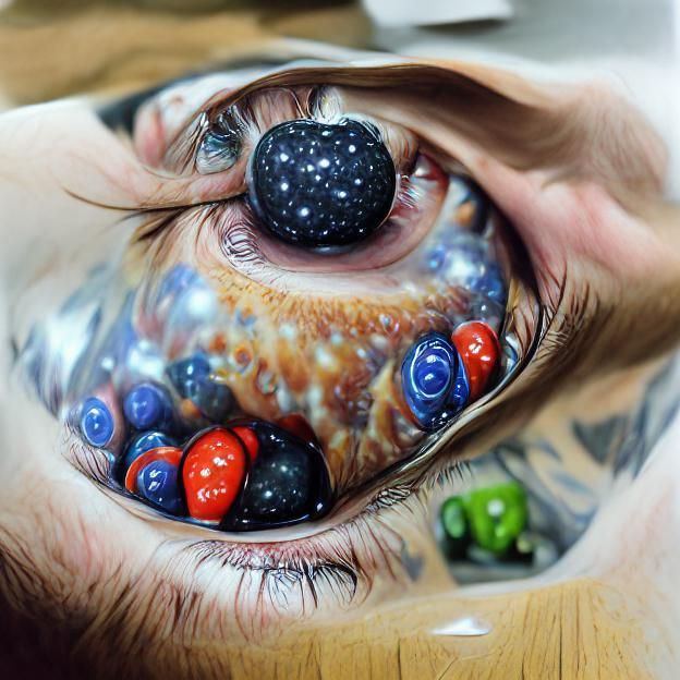 Surreal Galaxy Made of Eyes