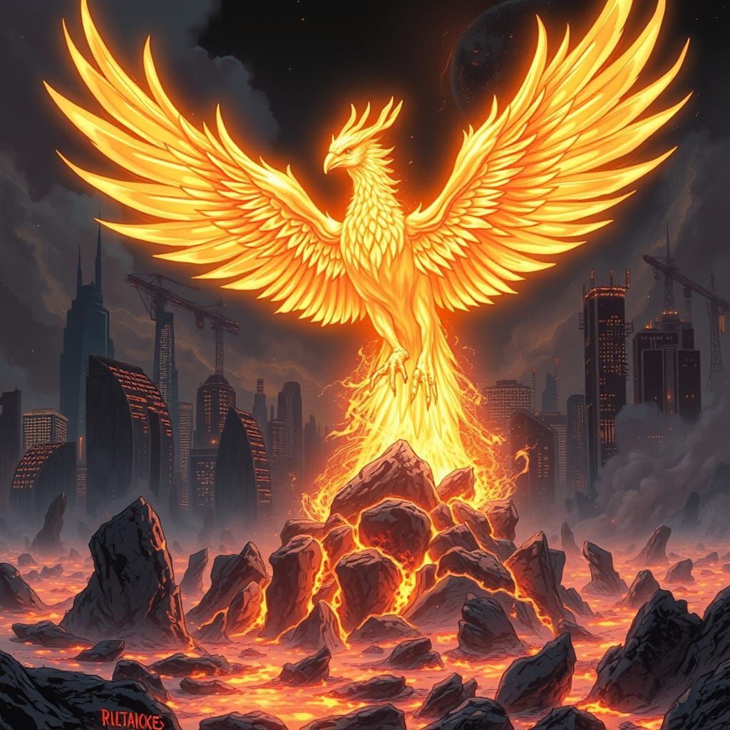 bioluminescent phoenix