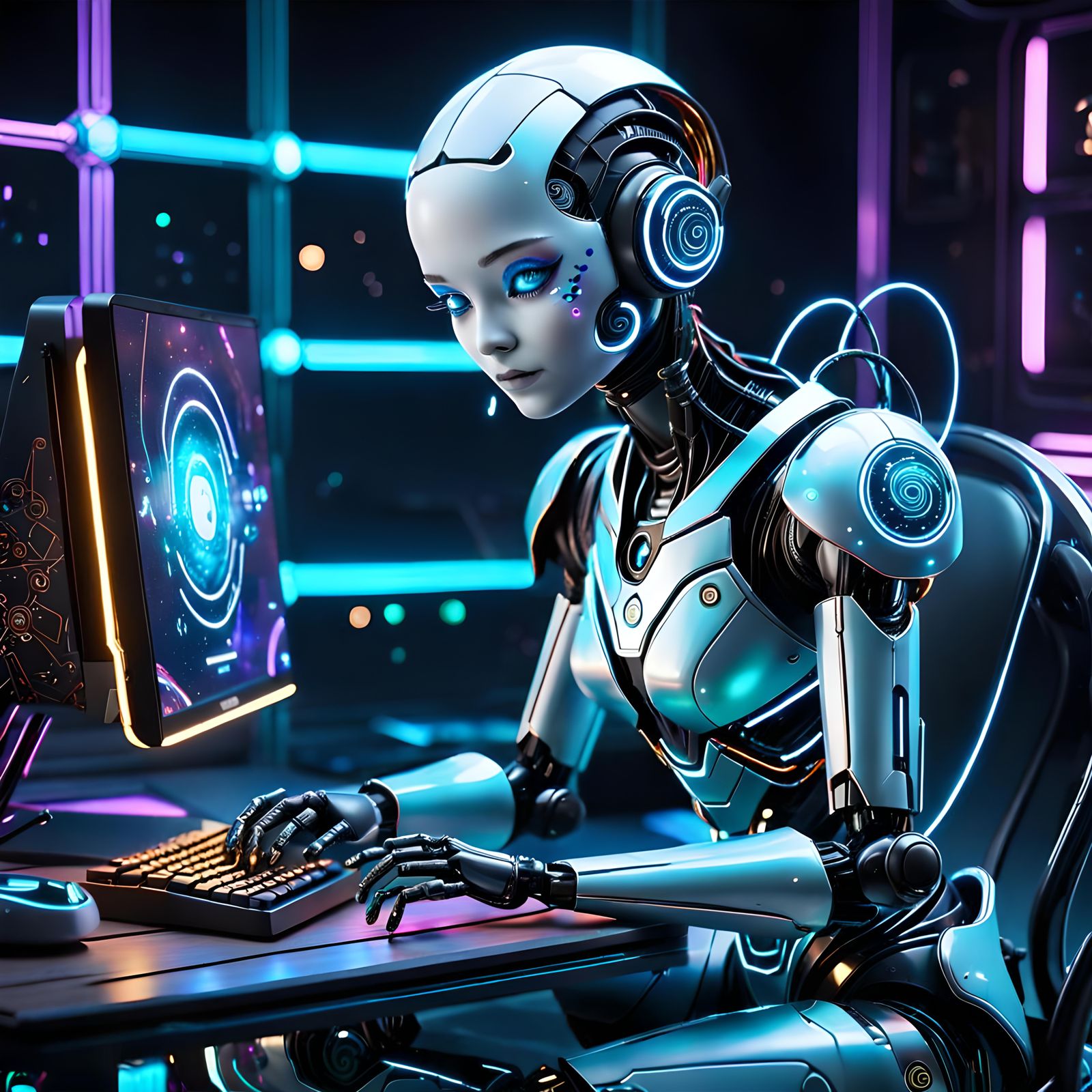 Sukie Sci-fi Companion and Gaming Droid, by Lord Elboron