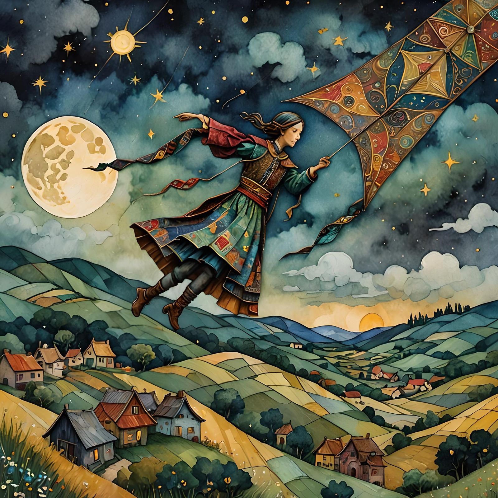 Kite flying fantasy