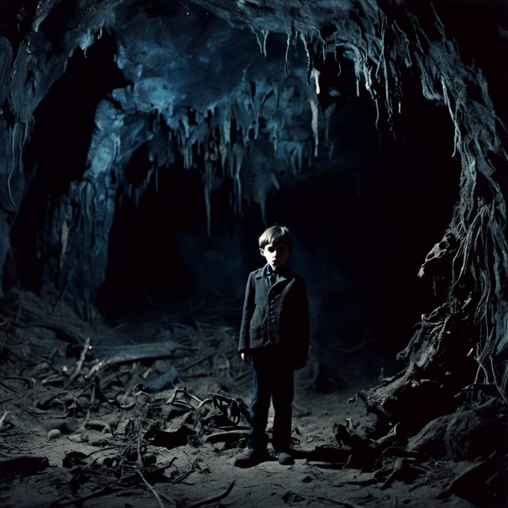 Vampire Boy Portrait in Dark Fantasy Style