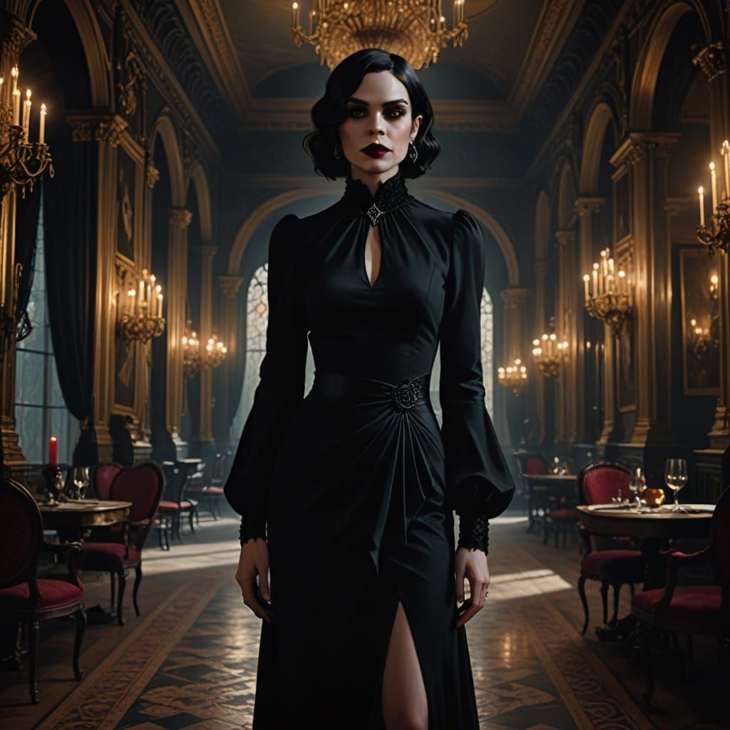 Mavis Vampire Fan Art in Gothic Ballroom