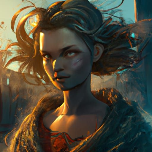 Detailed Portrait with Dynamic Lighting