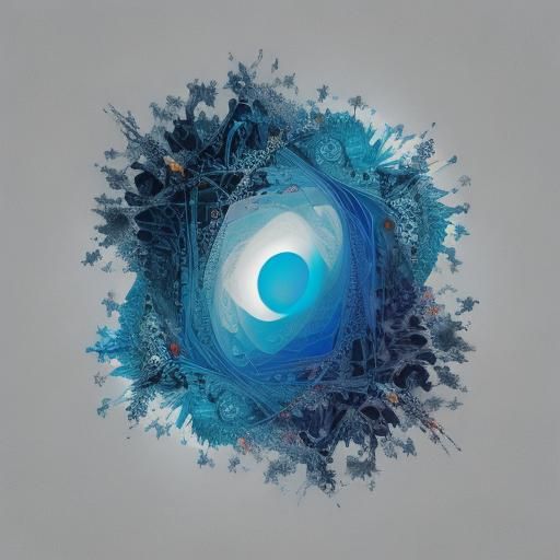 Minimal Ethereal Fractal Art in Picasso Style