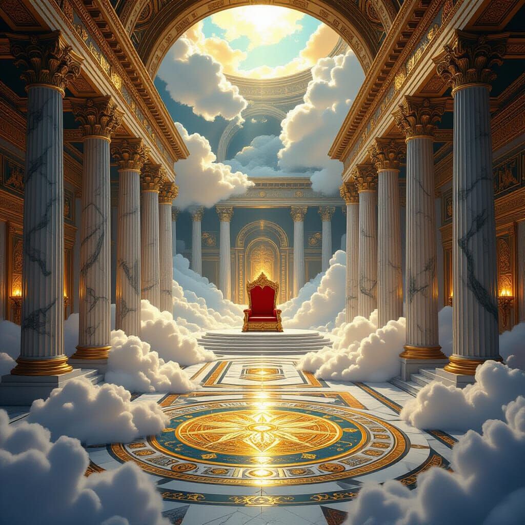 Grand Hall of Olympus with Christmas Decorations