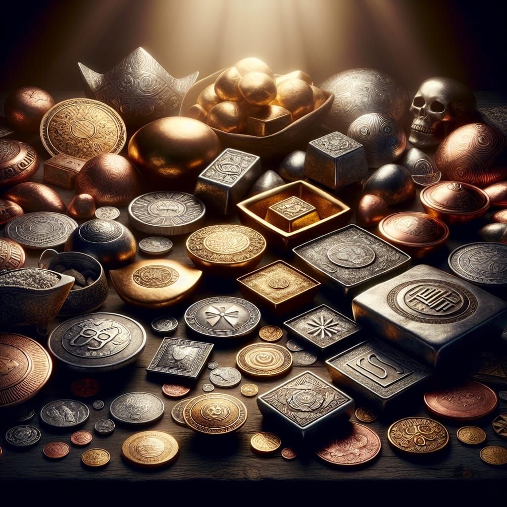 Still Life of Ancient Global Currency