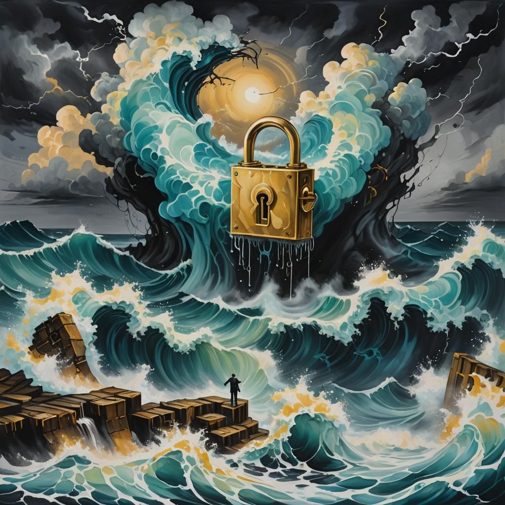 Surrealist Graffiti Art: Heart vs. Reason