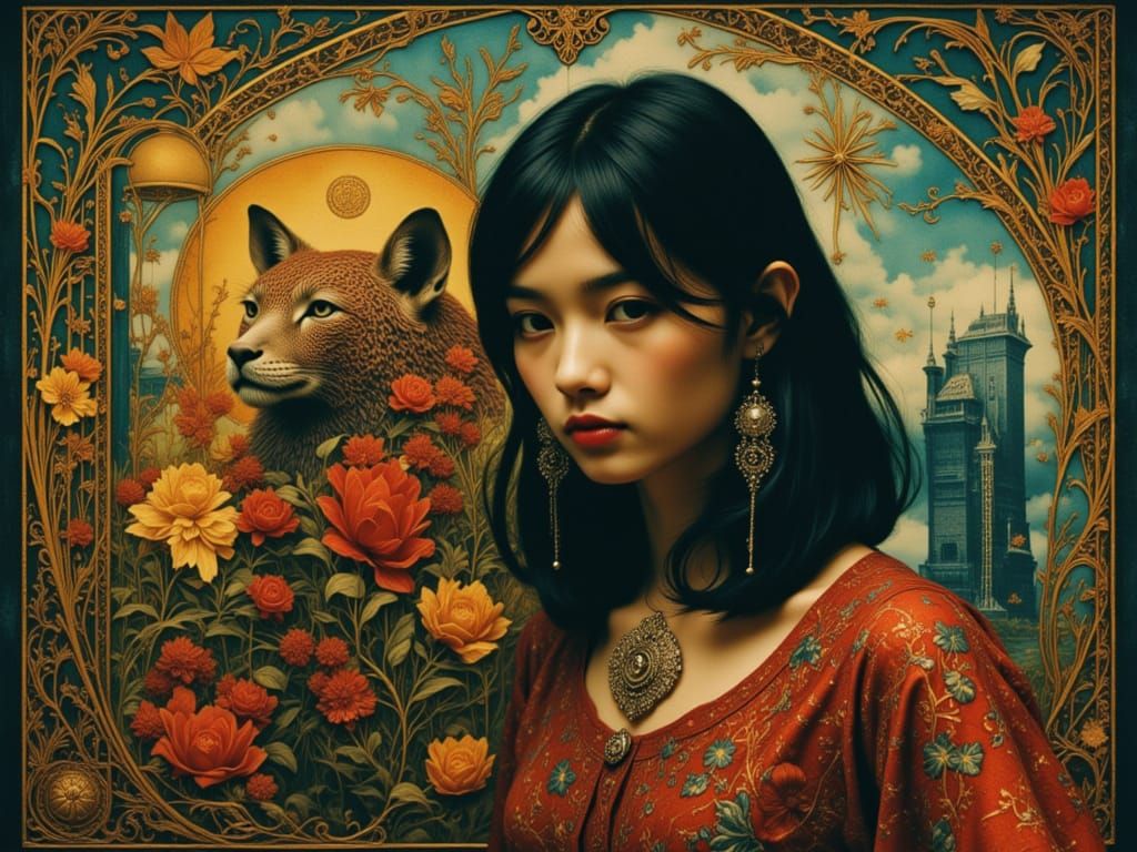 Vibrant Spirit Animal Portrait in 8K Resolution