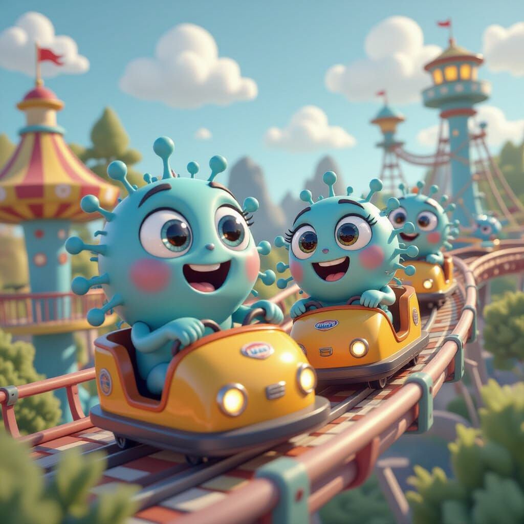 Microbes having fun.