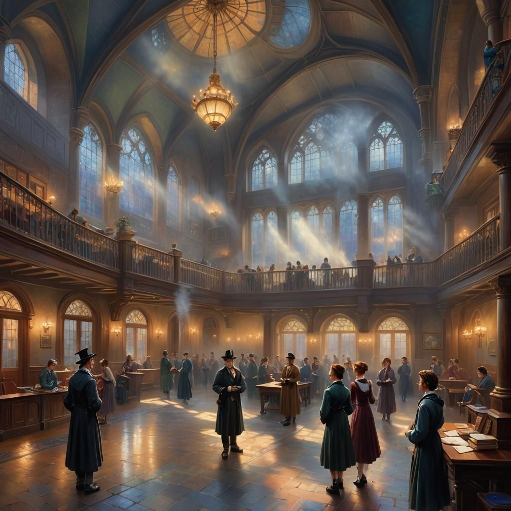 Magic School: Students Talking in Hallway