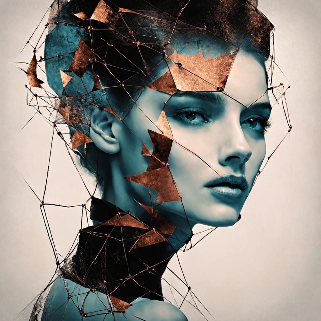 Abstract Portrait in Expressionist Style