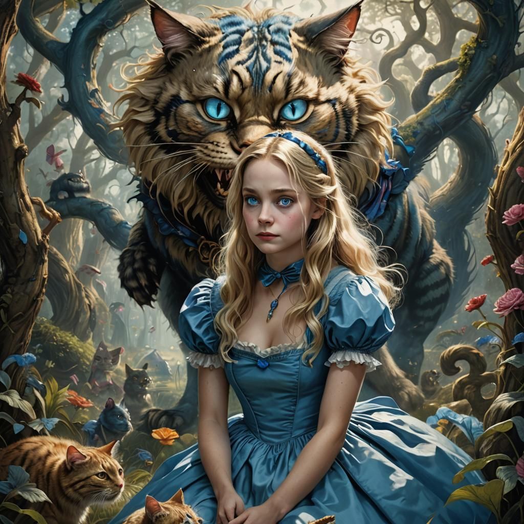 Alice in Wonderland and the Cheshire Cat
