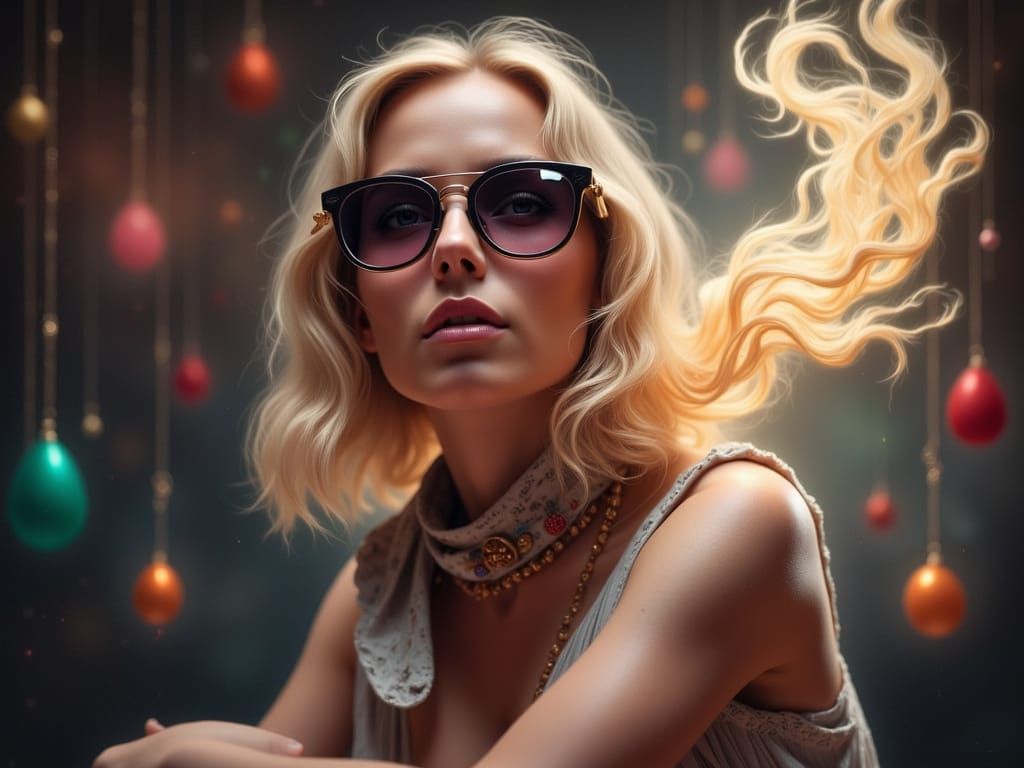 60s Hyperreal Scene in Vibrant Colors