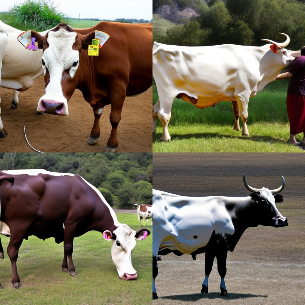 Milking a Sacred Cow: AI Generated Image