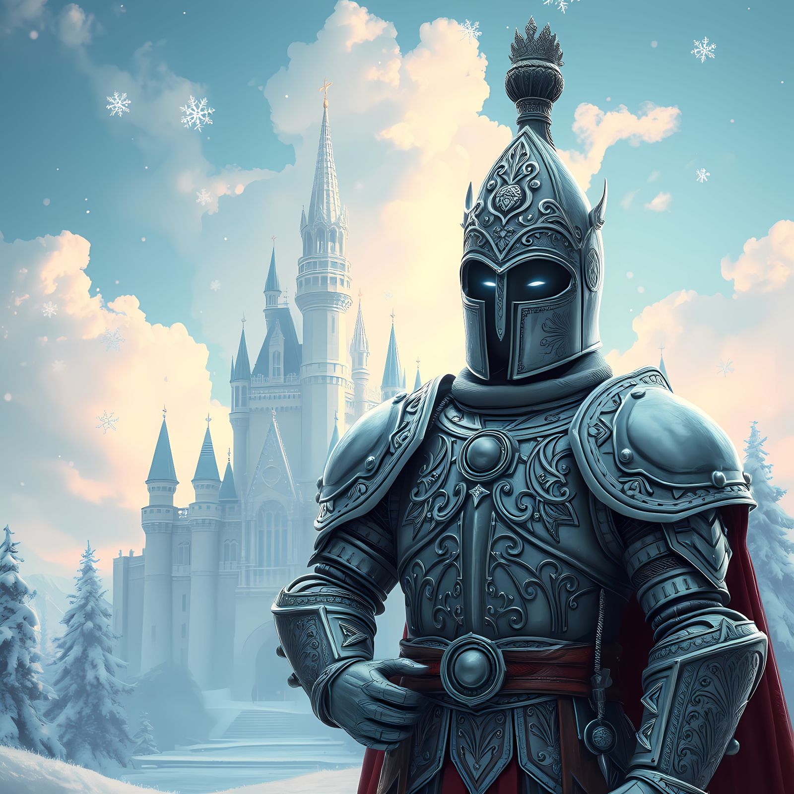 Hyperrealistic Tin Soldier Stands Watch in Snow