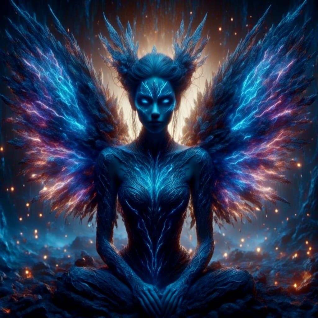 Dark Fae Fairy Seer in Mystical Smoke