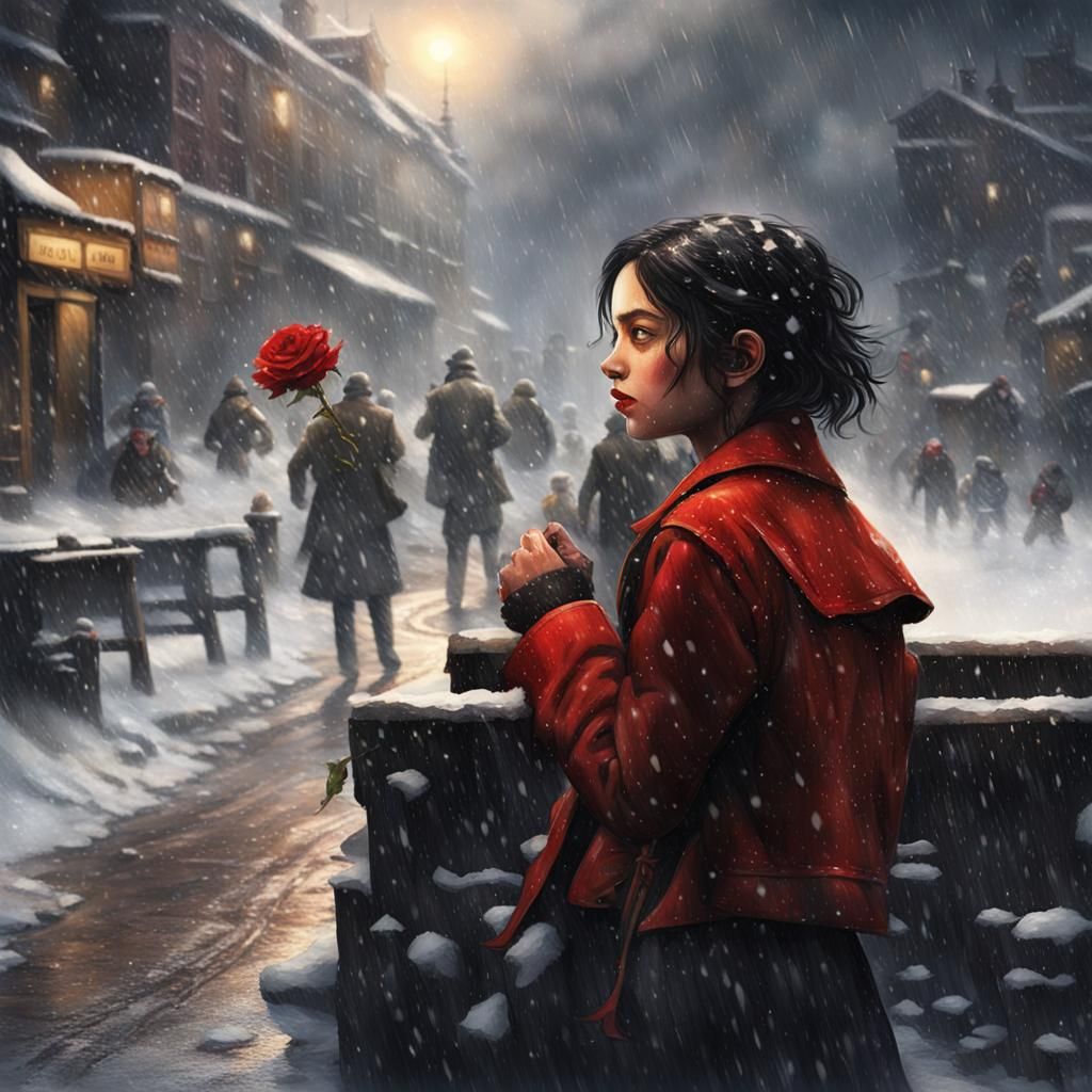 Snowstorm Solitude: A Detailed Matte Painting