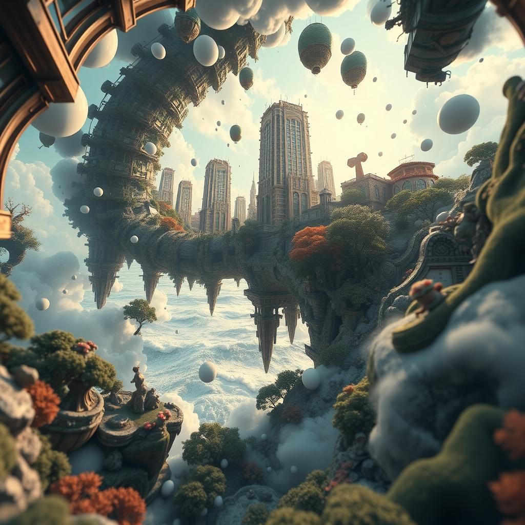 Surreal 3D Render: Expect the Unexpected