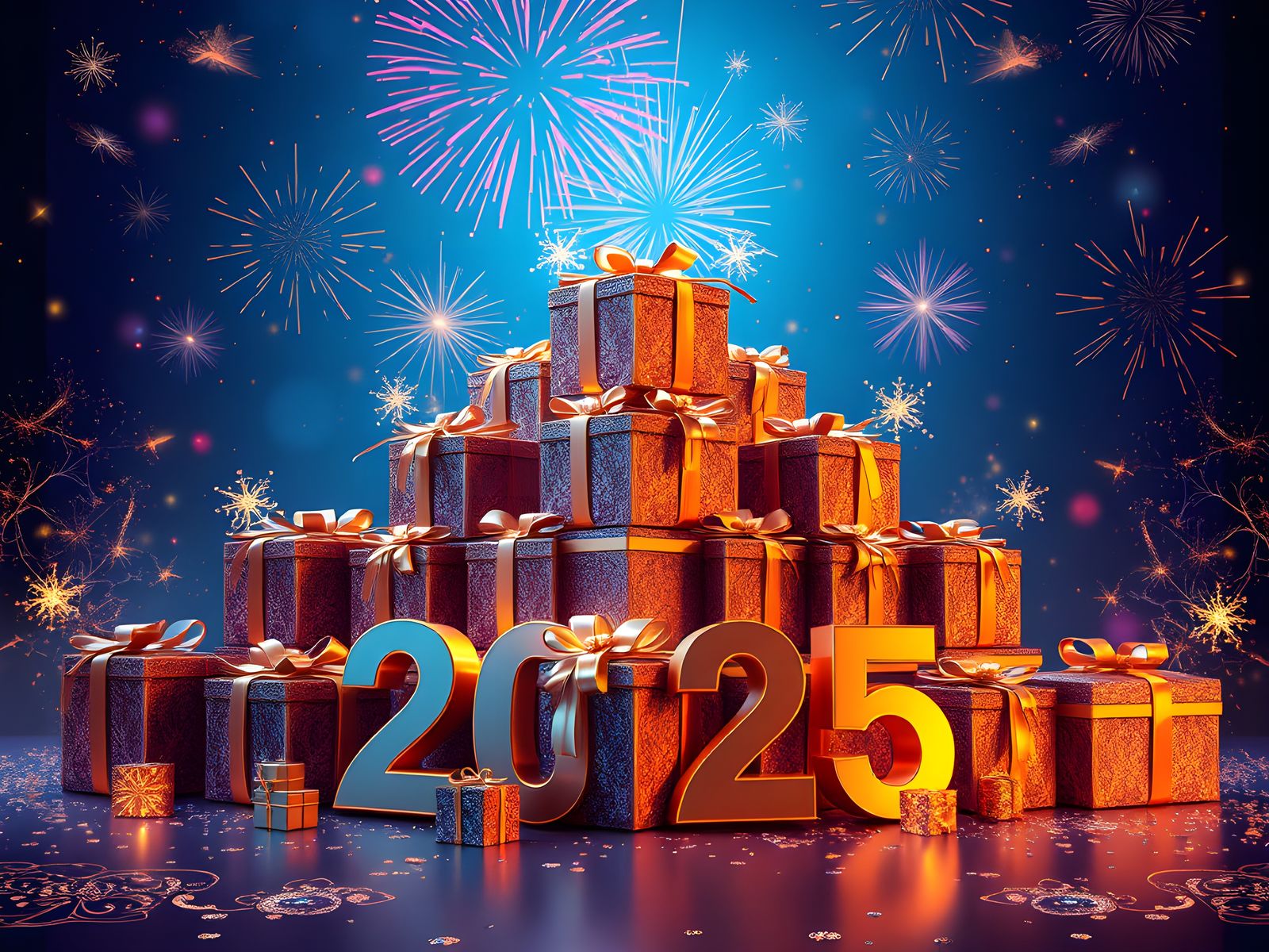 Happy New Year 2025: Fantastical Gift Boxes