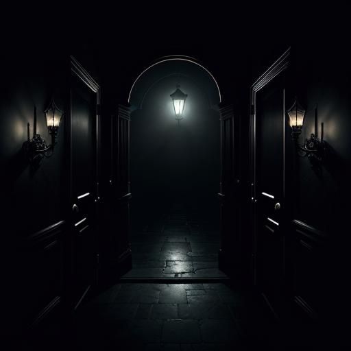 Eldritch Horror Silhouette in Dark Academia Style