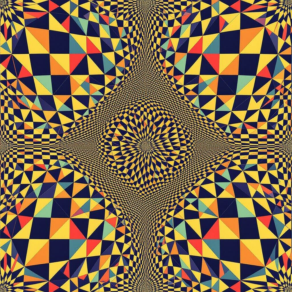 Fractal Paper Art Inspired by Optical Illusion