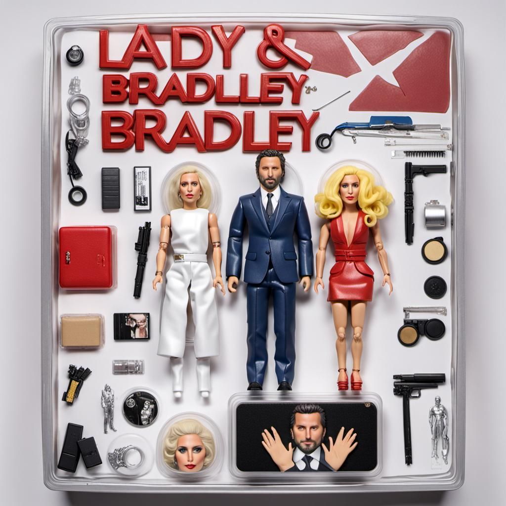 Lady Gaga and Bradley Cooper Action Figures