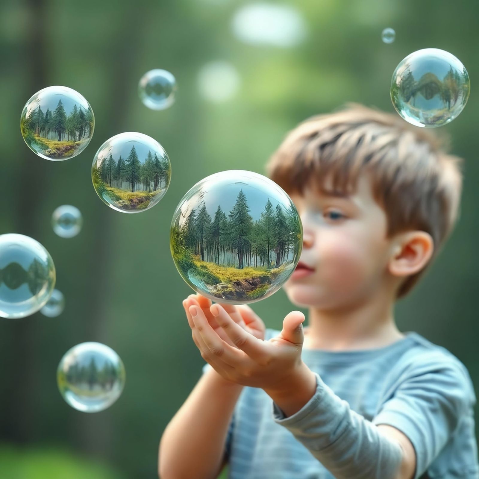 Enchanted Forest Preserved in Miniature Worlds