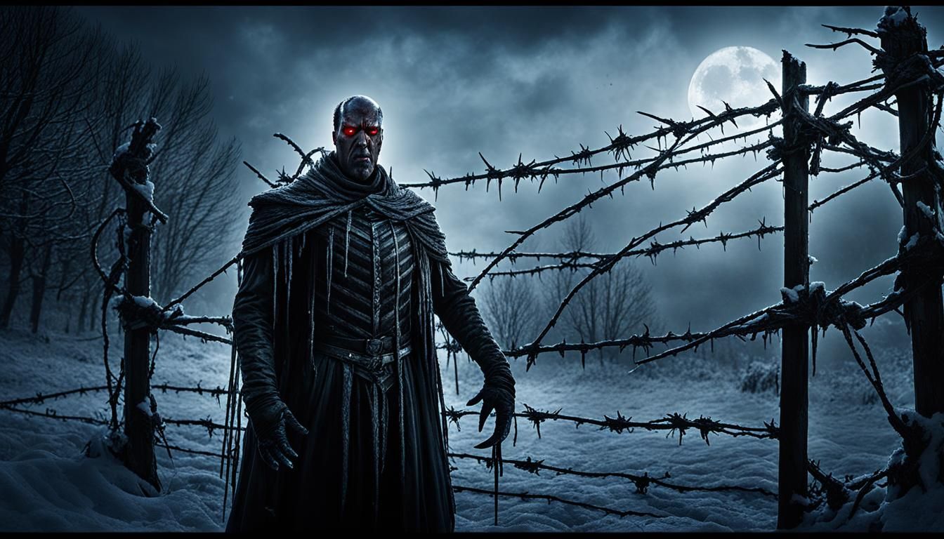 Grimdark Frosty: Gothic Horror Snow Golem Portrait