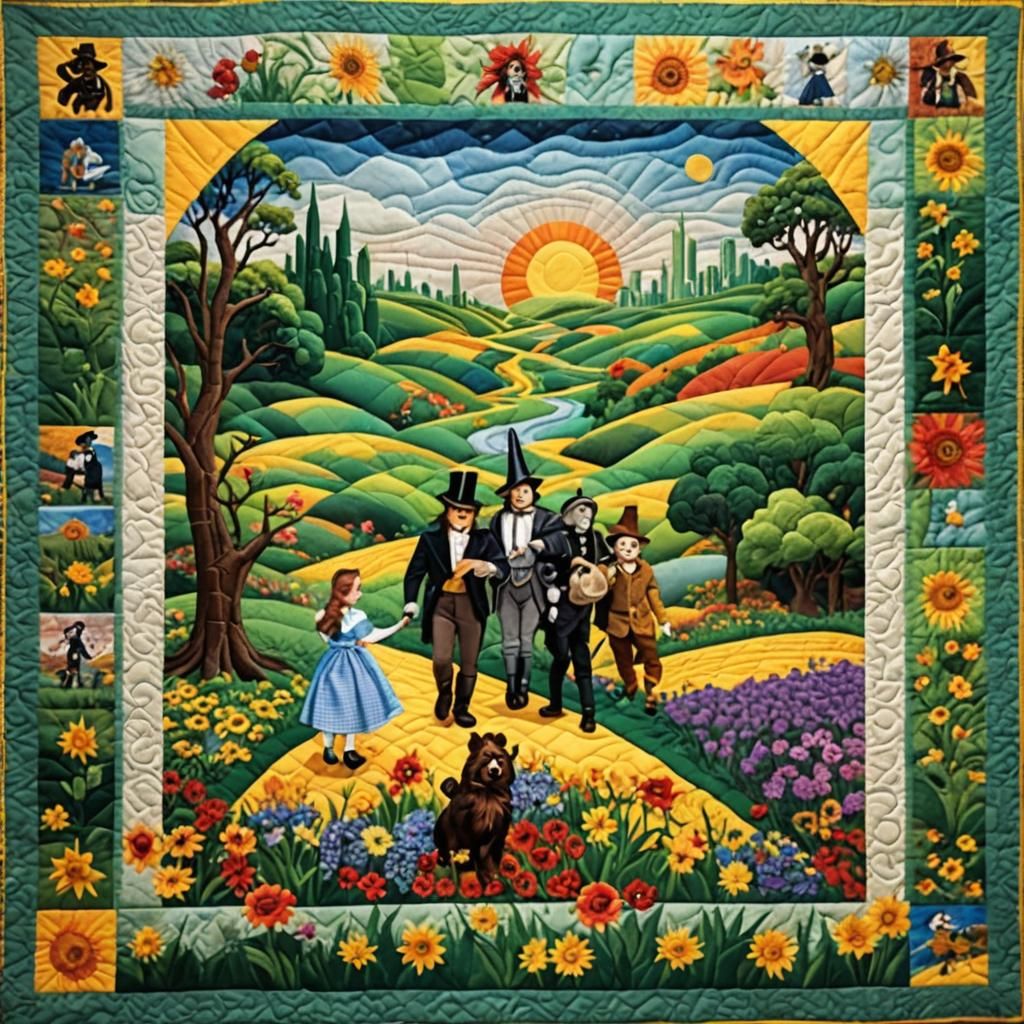 Wizard of Oz Scene Quilt Art