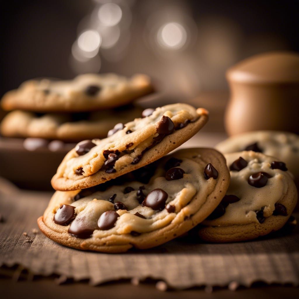 Classic Chocolate Chip Cookies in Professional Photo