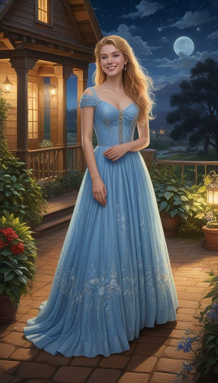 Whispers of a Distant Era: A Young Woman's Evening in 1883