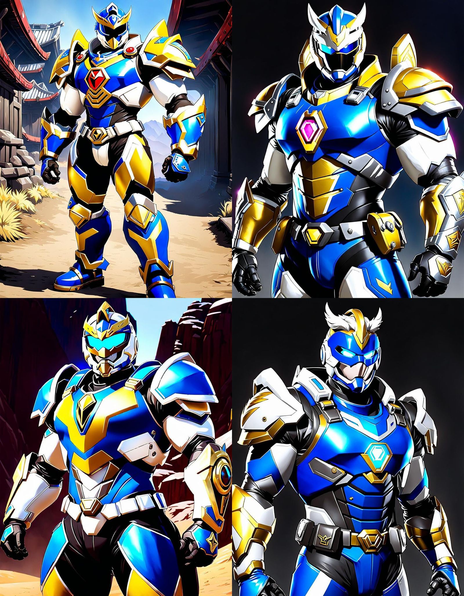Reinhardt Overwatch Transformed into a Power Ranger