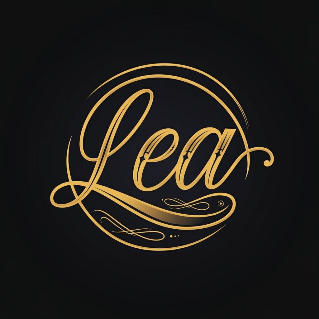 Elegant Filigree Script: The Name Lea