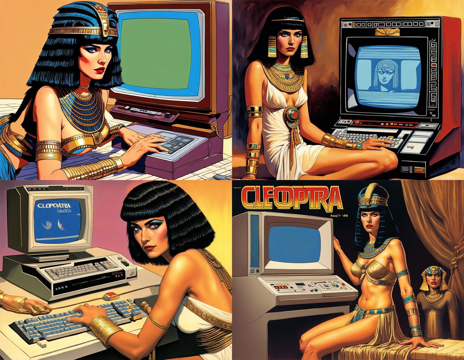 Cleopatra Plays 1980s Video Games in HD