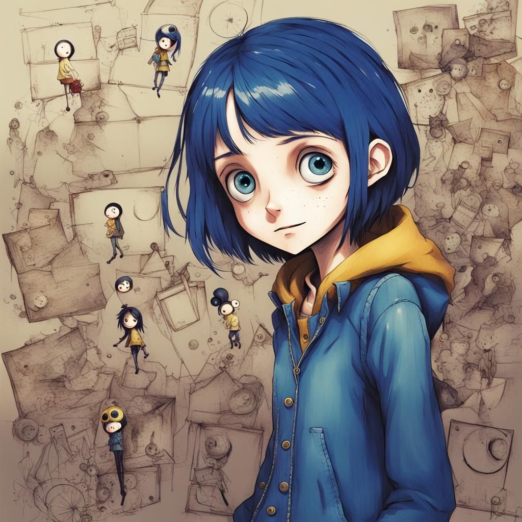 Coraline in Anime Key Visual Style