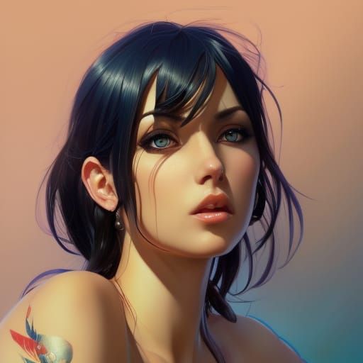 Nico Robin Portrait in Digital Art Style