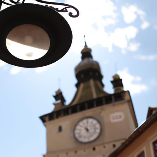 Old Town with Clock in Sky: Professional Photography