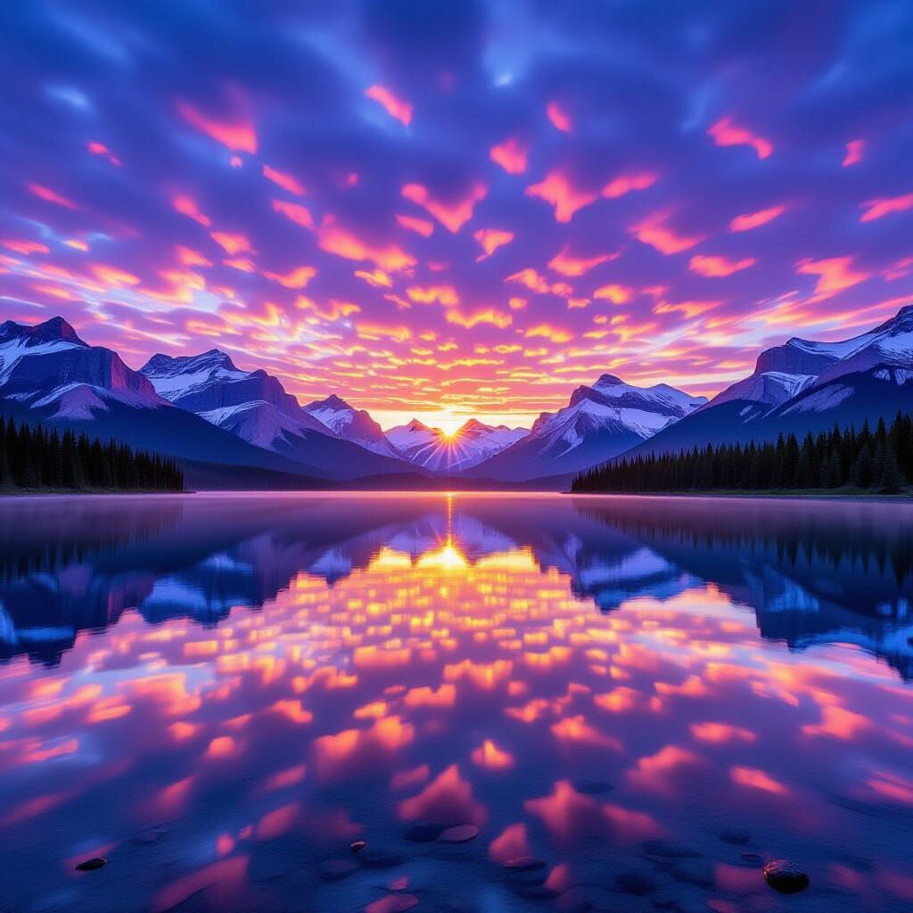 Moraine Lake Sunset: Kaleidoscope of Color
