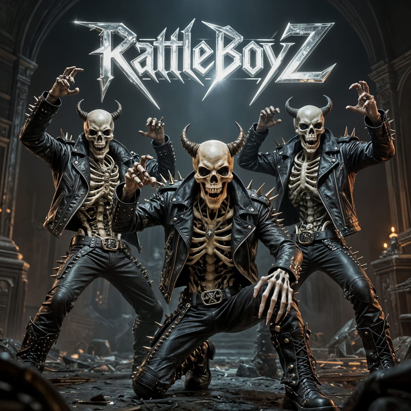 Epic Skeleton Band Rocks Out in Metal Style