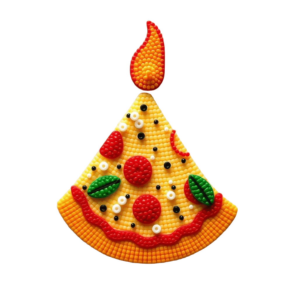 Bead Art of a Pizza