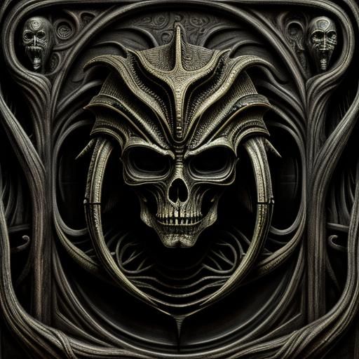 Biomechanical Landscape in Giger Style, High Resolution