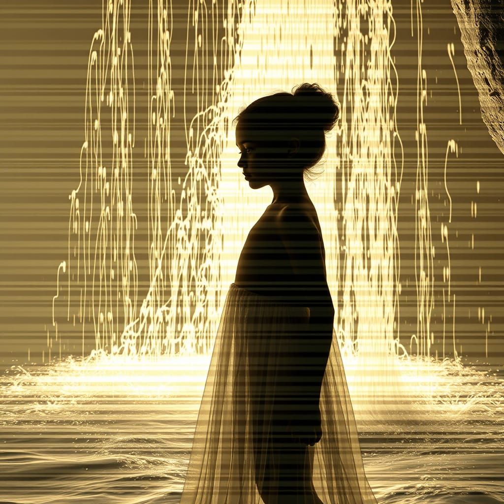 Ethereal Dancer in Surreal Fractal Dreamscape