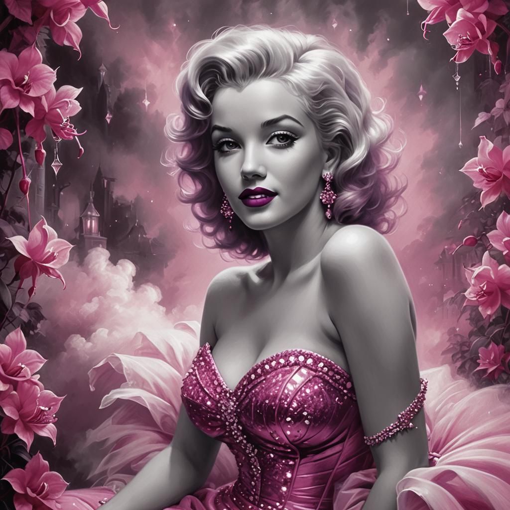 Monochromatic Marilyn Monroe Art