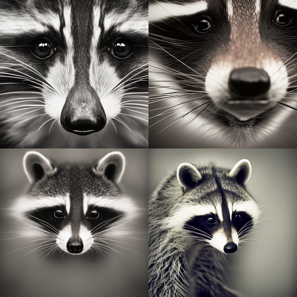 Intimate Raccoon Portrait in Ambient Light