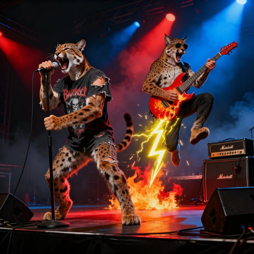 Lynx Rock Stars Unleash Fiery Concert Performance
