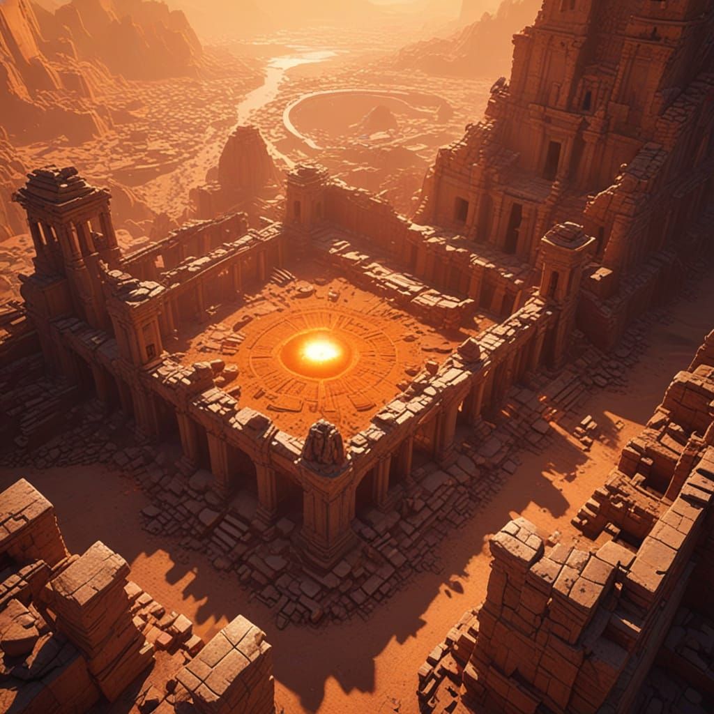 Sun Kingdom Ruins: Aerial Concept Art
