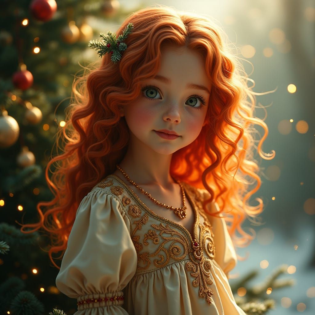 Angel in Enchanted Christmas Wonderland