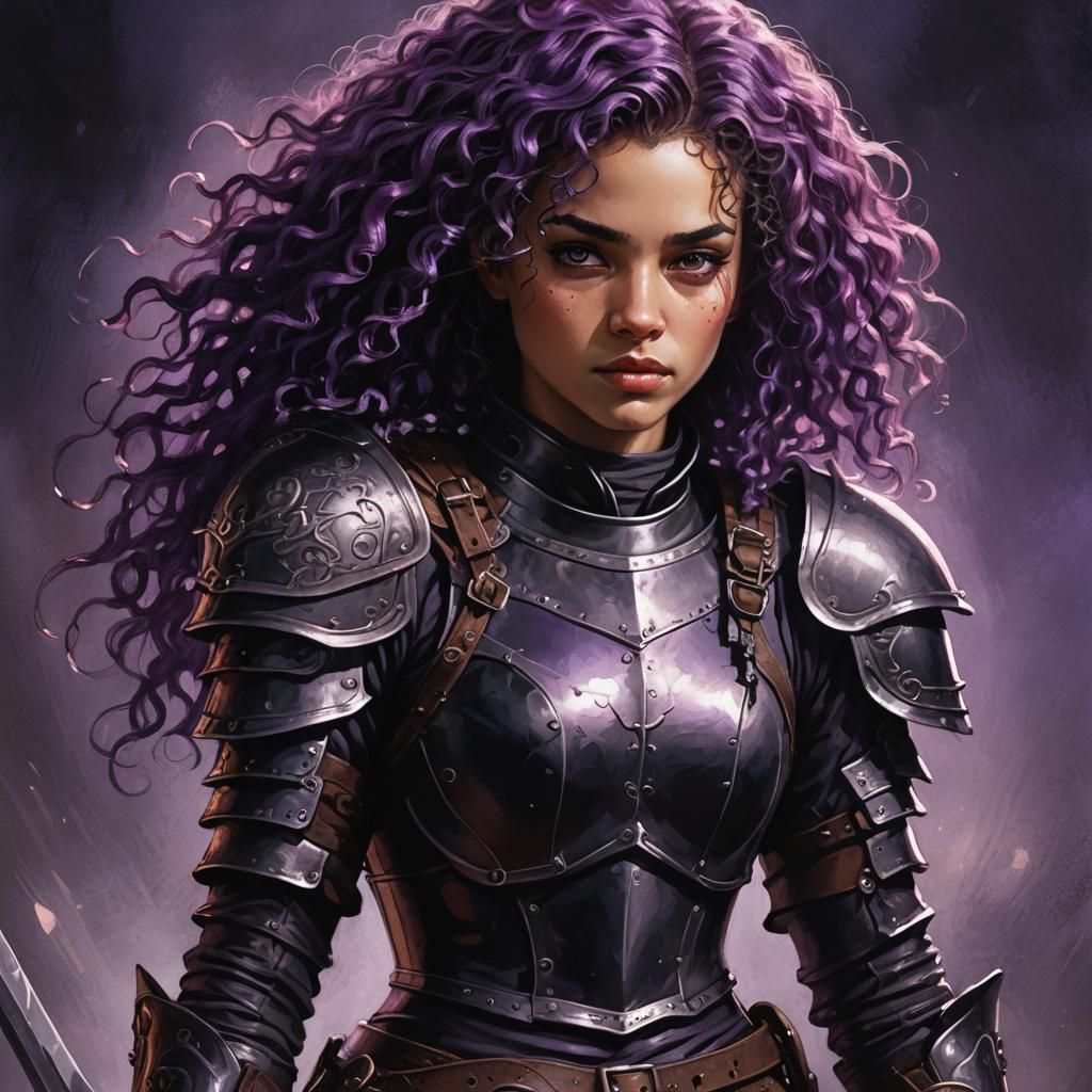 Medieval Warrior Roxanda in Dark Fantasy Illustration