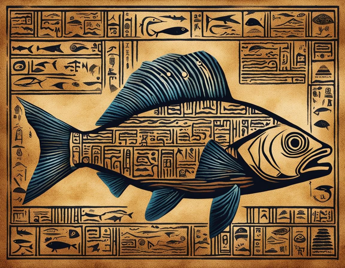 Hieroglyphic Fish: An AI Generated Design